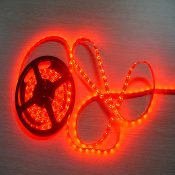 SMD 3528 Red IP65 / IP66 Led Flashlight Outdoor Flexible Led Strip Lights